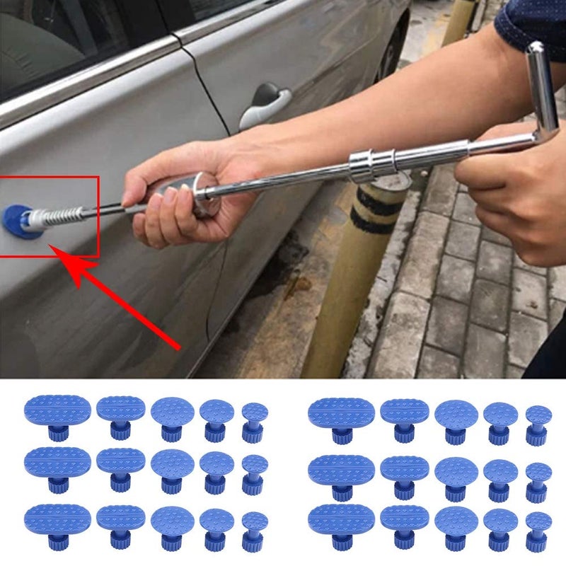 Estink Pulling Tabs Kit, 30pcs Car Body Dent Removal Repair Pulling Tabs Tools Paintless Dent Repair Tools Glue Puller Tabs Set Auto Body Paintless Dent Removal Tabs Kit for Vehicles Refrigerator Motorcycle - Image 2